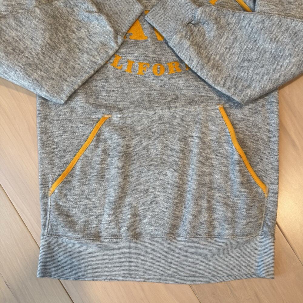 Vintage UC Davis Hoodie S Gray 70s Fleece Pullover California Davis University - Picture 5 of 9